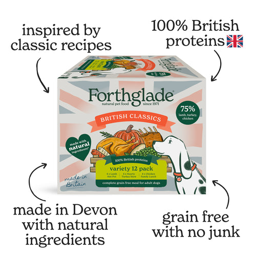 British Classics Chicken, Lamb & Turkey Dog Food Variety Pack