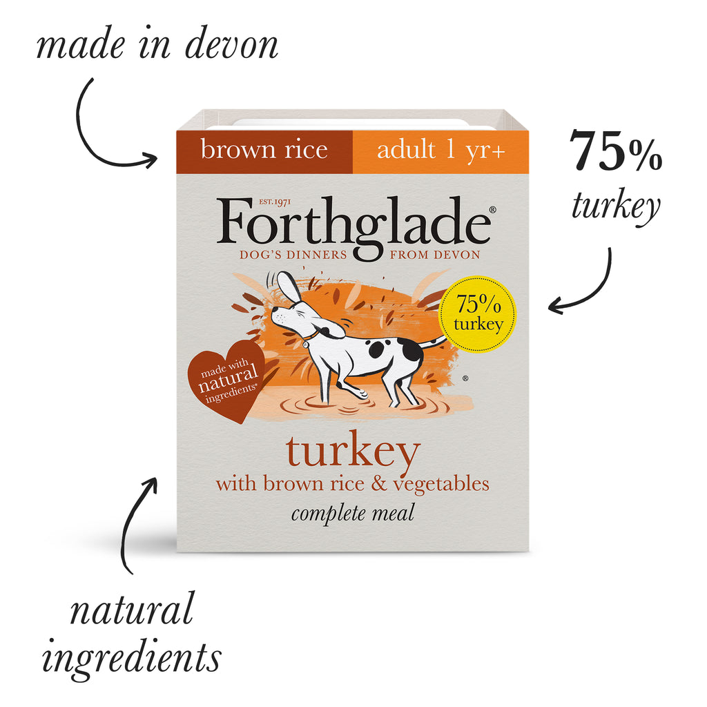 Forthglade Turkey With Brown Rice Natural Wet Dog Food