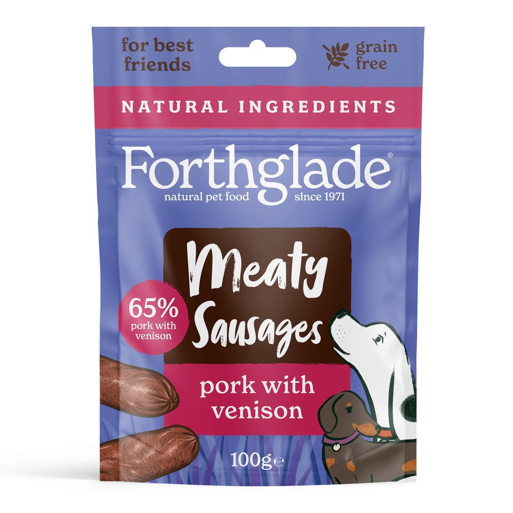 Meaty Sausages Pork & Venison Dog Treats (1 x100g)