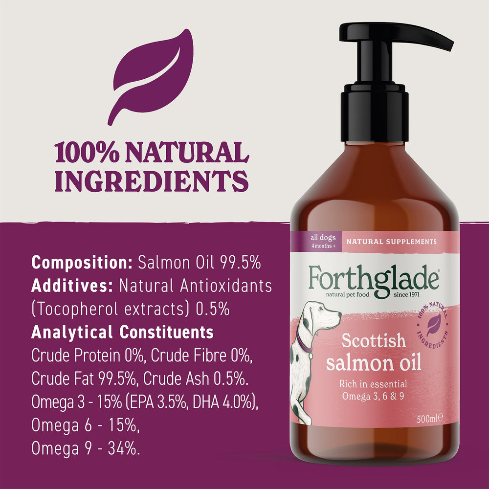 Scottish Salmon Oil for Dogs (1 x 500ml) - Reward