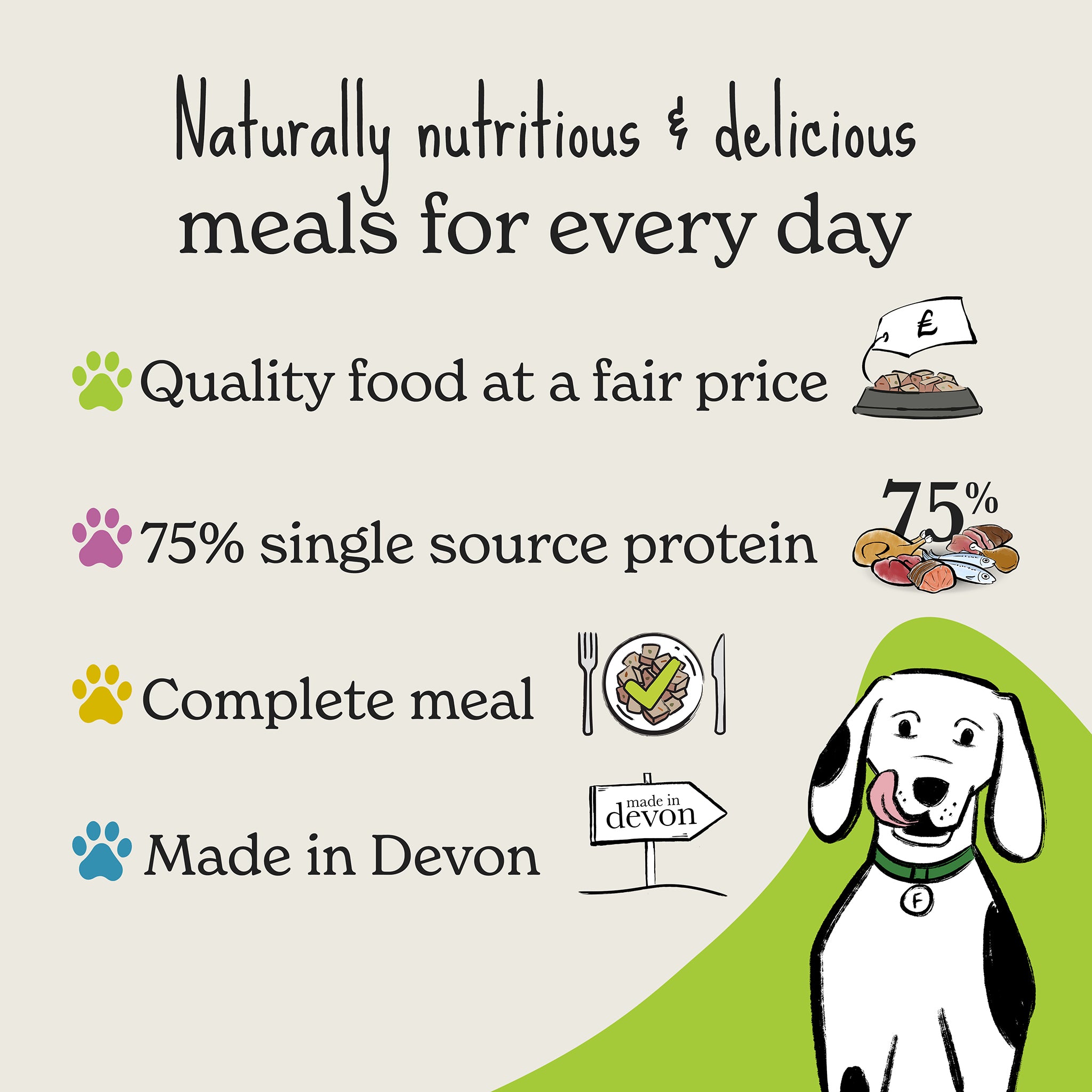 Natural & delicious cheap dog food