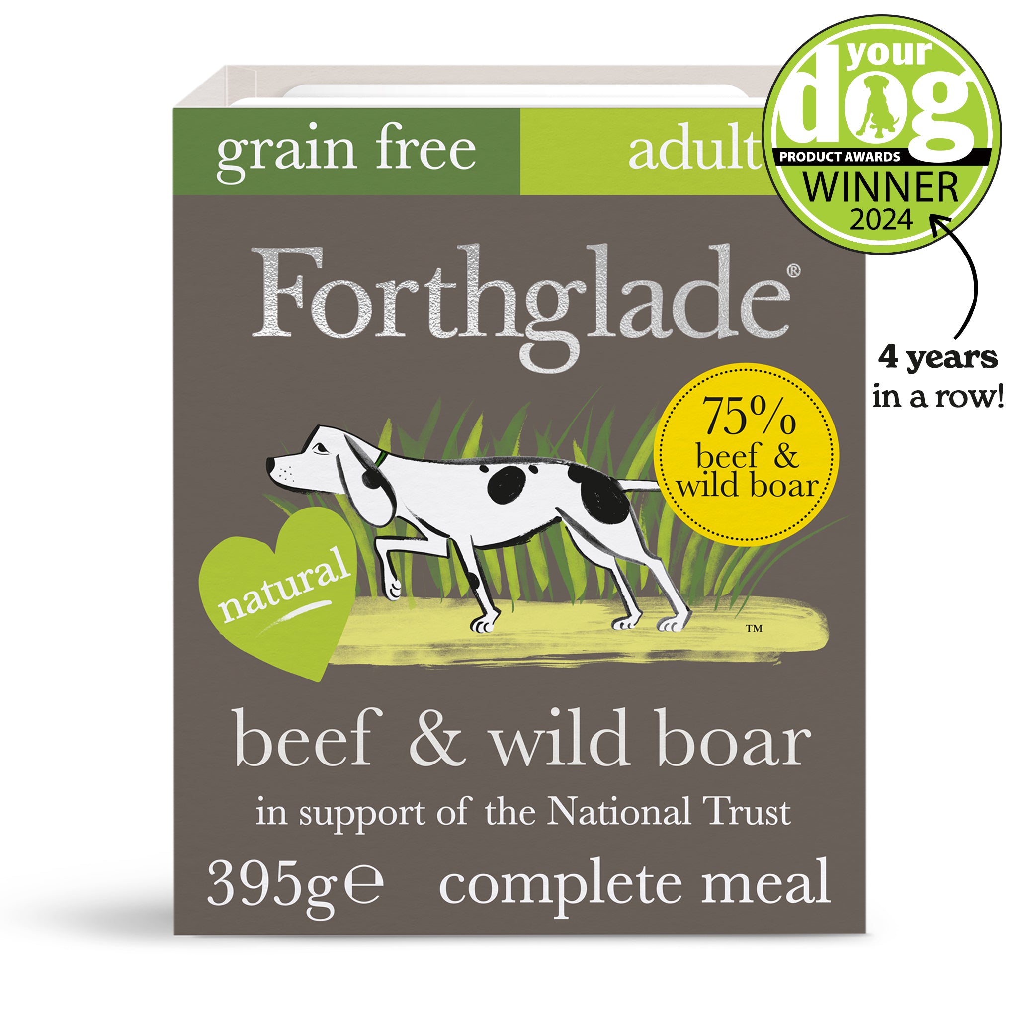 Beef Wild Boar Gourmet Natural Wet Dog Food Forthglade