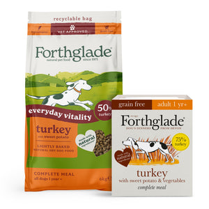 Grain Free Turkey Dog Food Mixed Bundle (1 x 6kg + 18 x 395g)