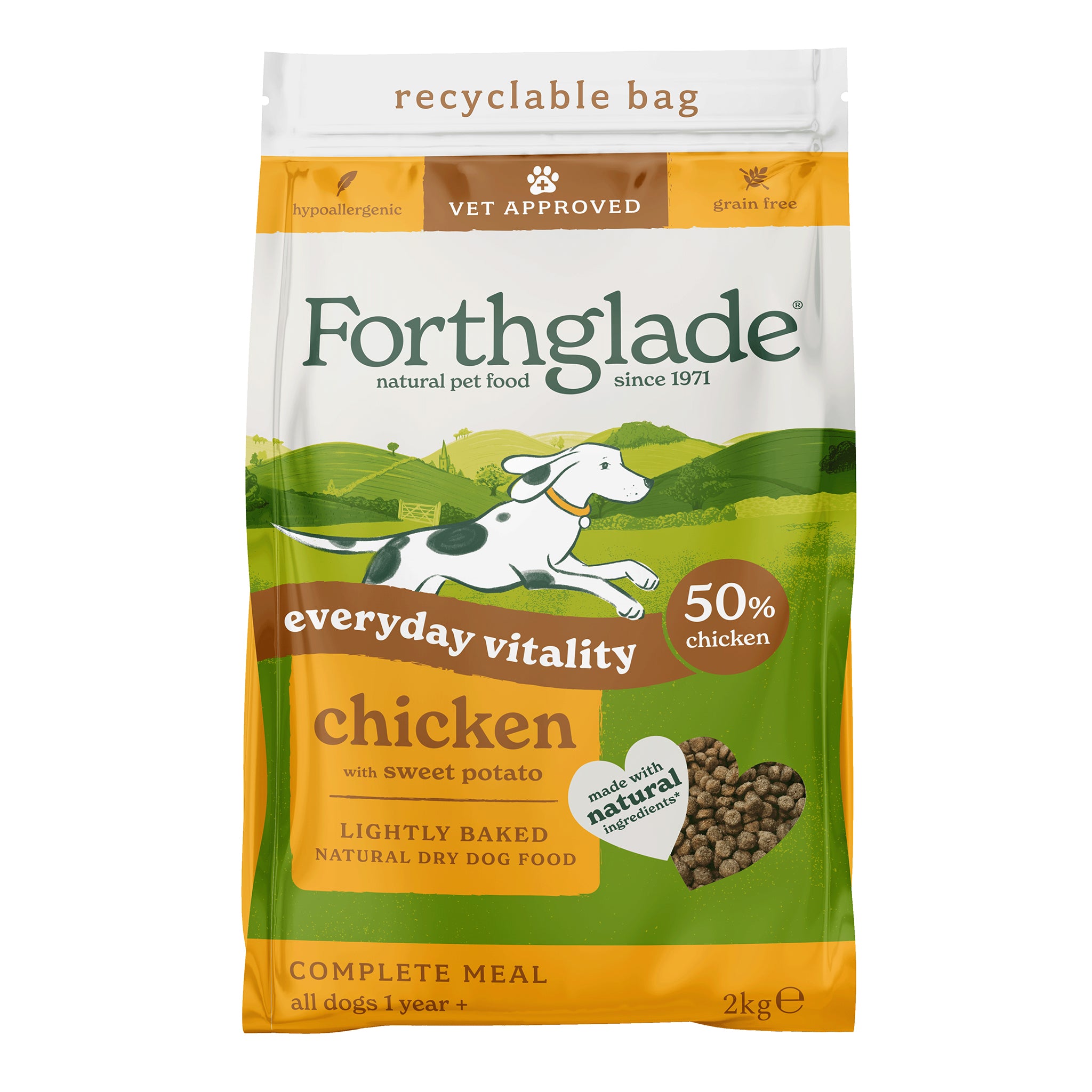 2kg Lightly Baked Chicken Dry Dog Food