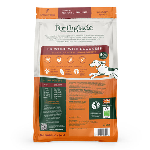 2kg Lightly Baked Turkey Dry Dog Food