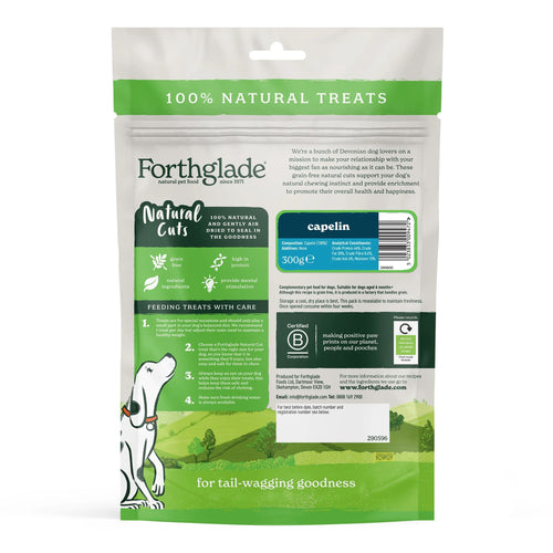 Natural Cuts Air Dried Capelin Treats - Fishy Dog Treats