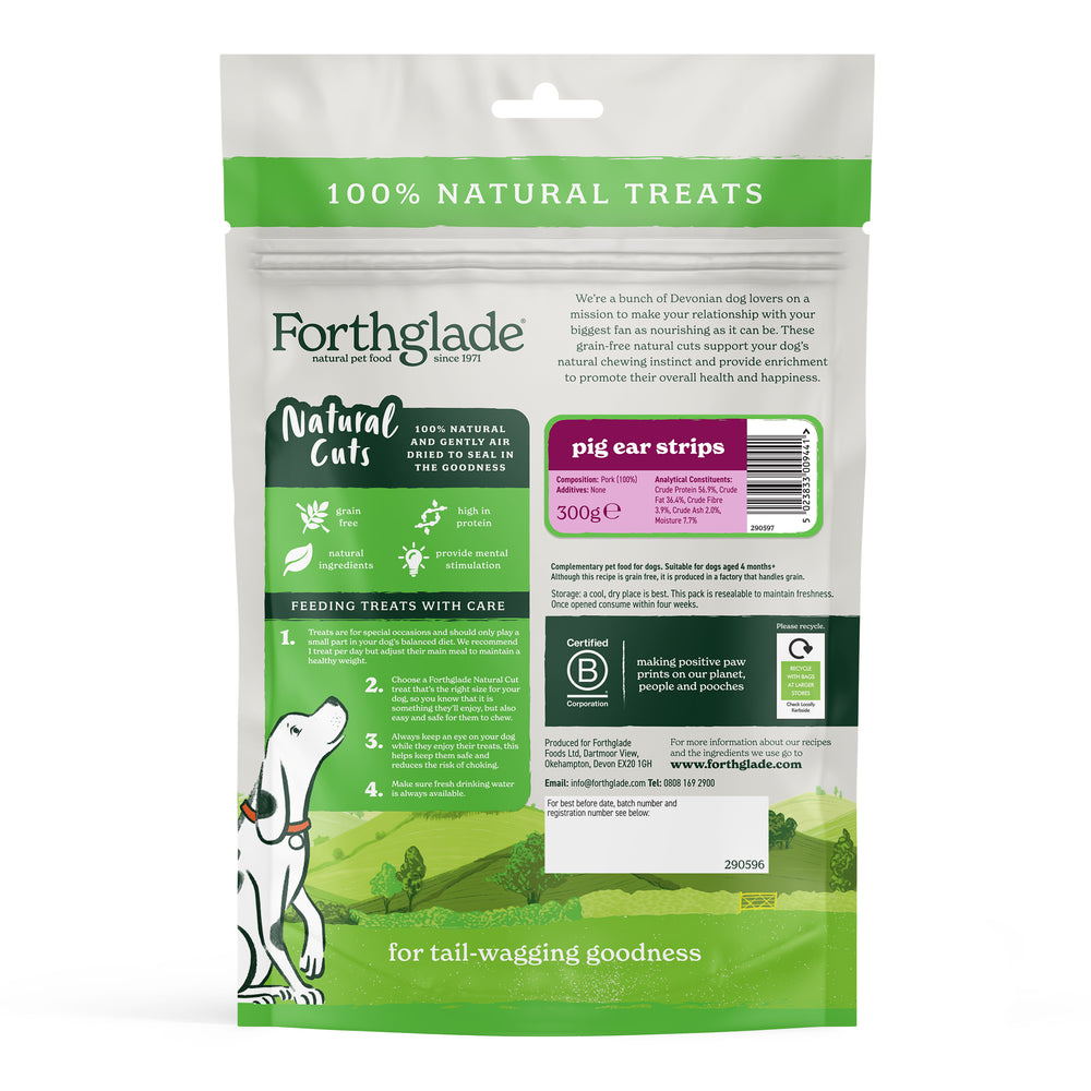 Natural Cuts Pigs Ear Strips