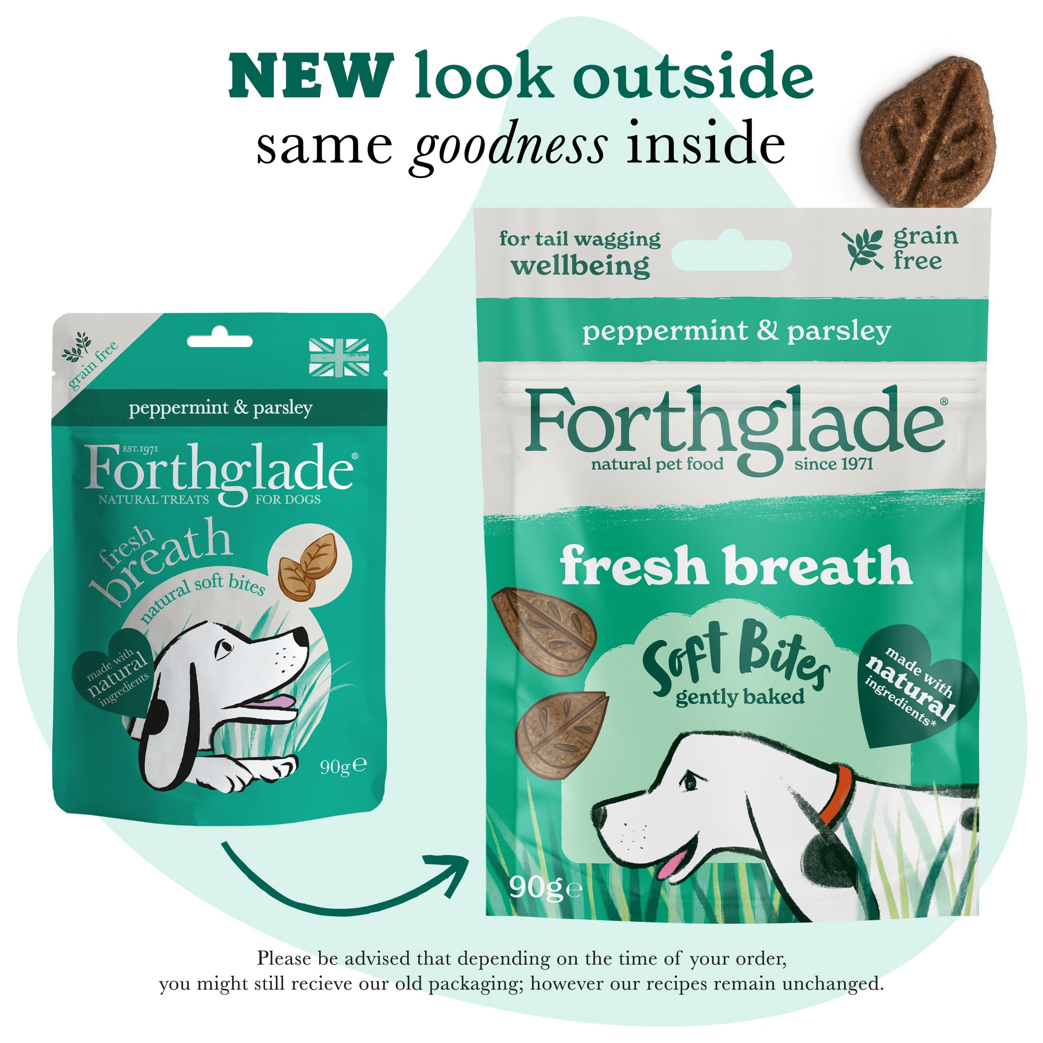 Fresh Dog Breath Treats Peppermint Parsley Soft Bites