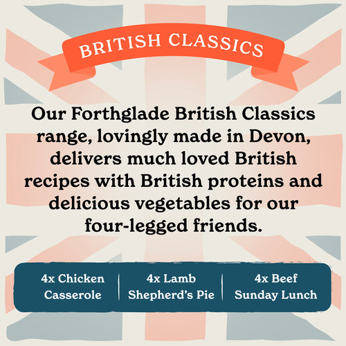 British Classics - Chicken Casserole, Lamb Shepherd's Pie & Beef Sunday Lunch - Variety Pack