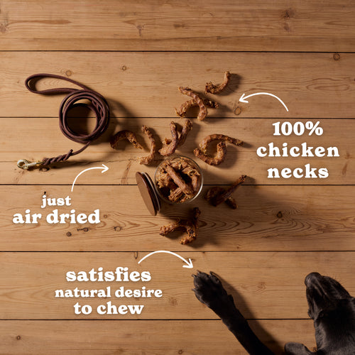 Natural Cuts Air Dried Chicken Necks - Meaty Dog Treats