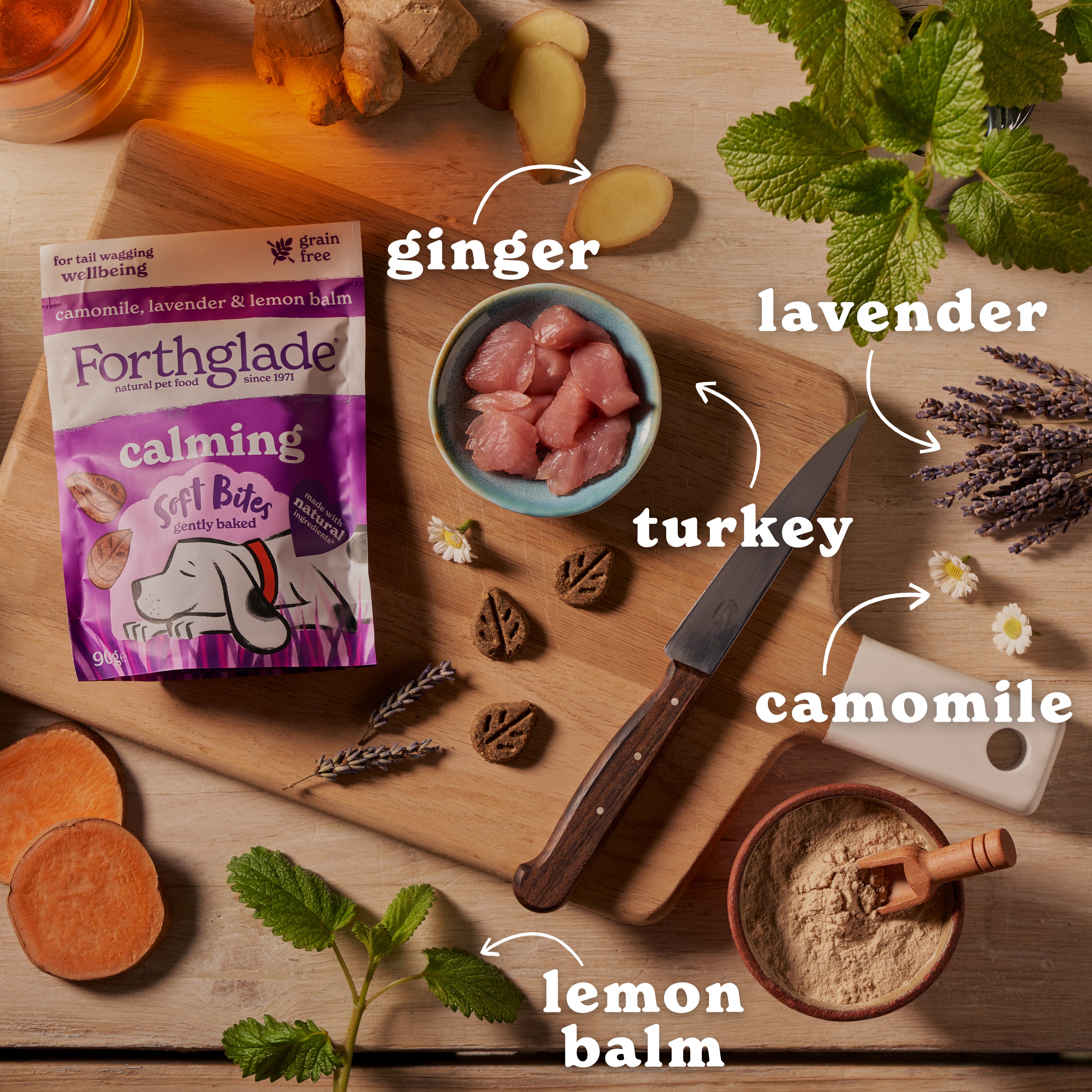 Calming Dog Treats with Camomile & Lavender