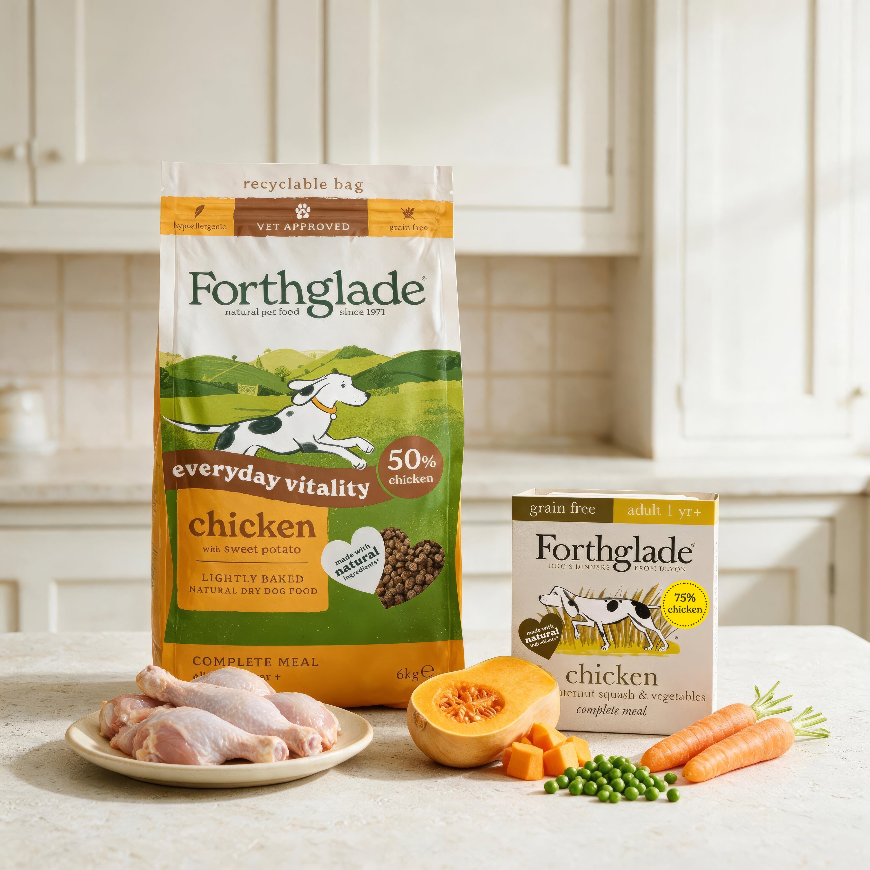 Grain Free Chicken Dog Food Mixed Bundle (1x6kg + 18x395g)