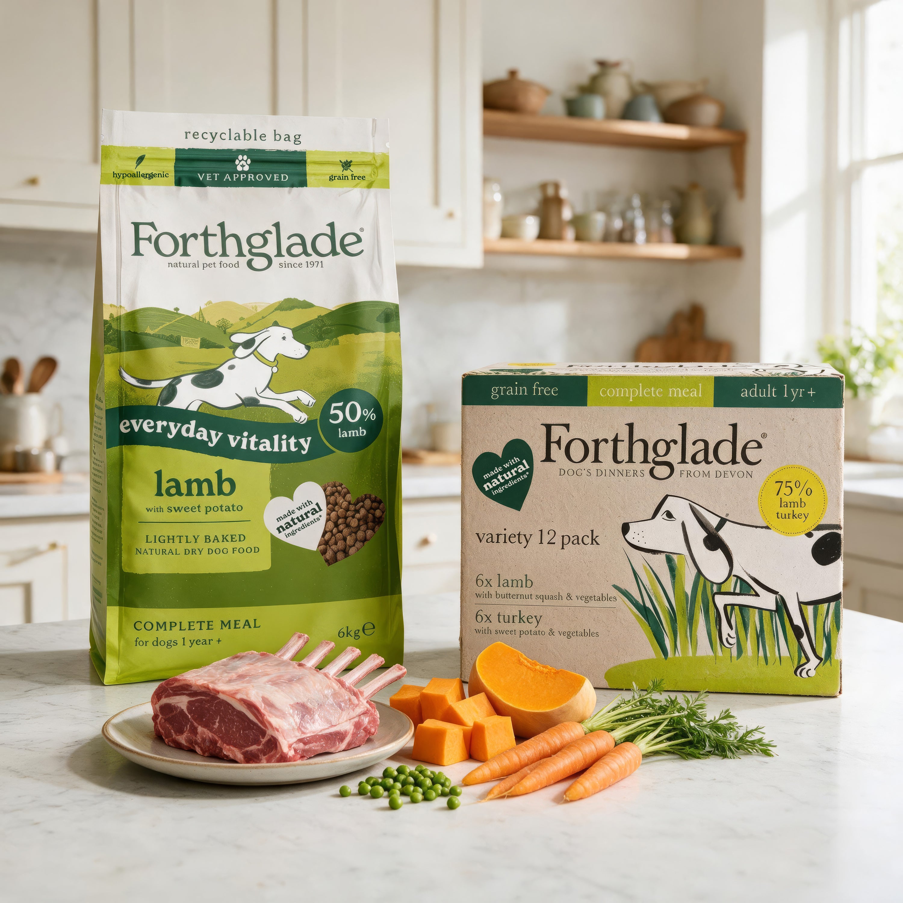 Lamb & Turkey Wet Dog Food + Lightly Baked Lamb Bundle (1 x 6kg + 12 x 395g)