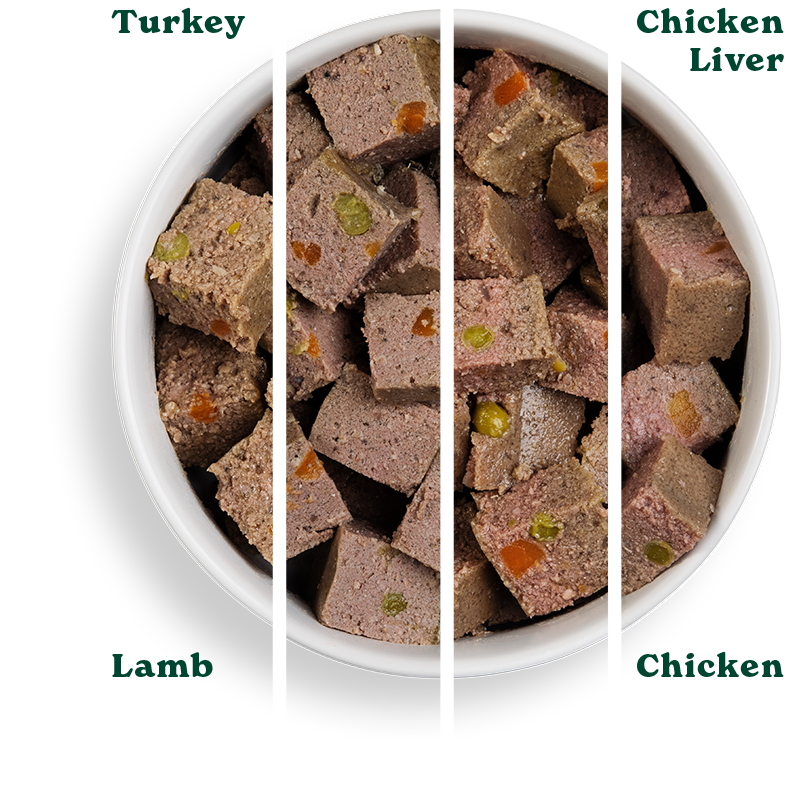 GF 12x395g VP Bundle ADT Turkey Lamb ChickenLiver Chicken Split Bowls 790px