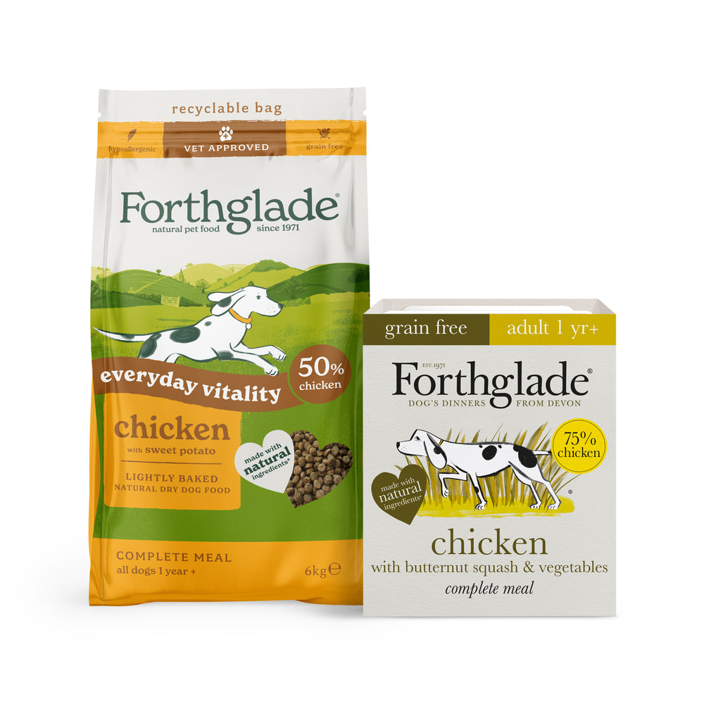 Grain Free Chicken Dog Food Mixed Bundle (1x6kg + 18x395g)