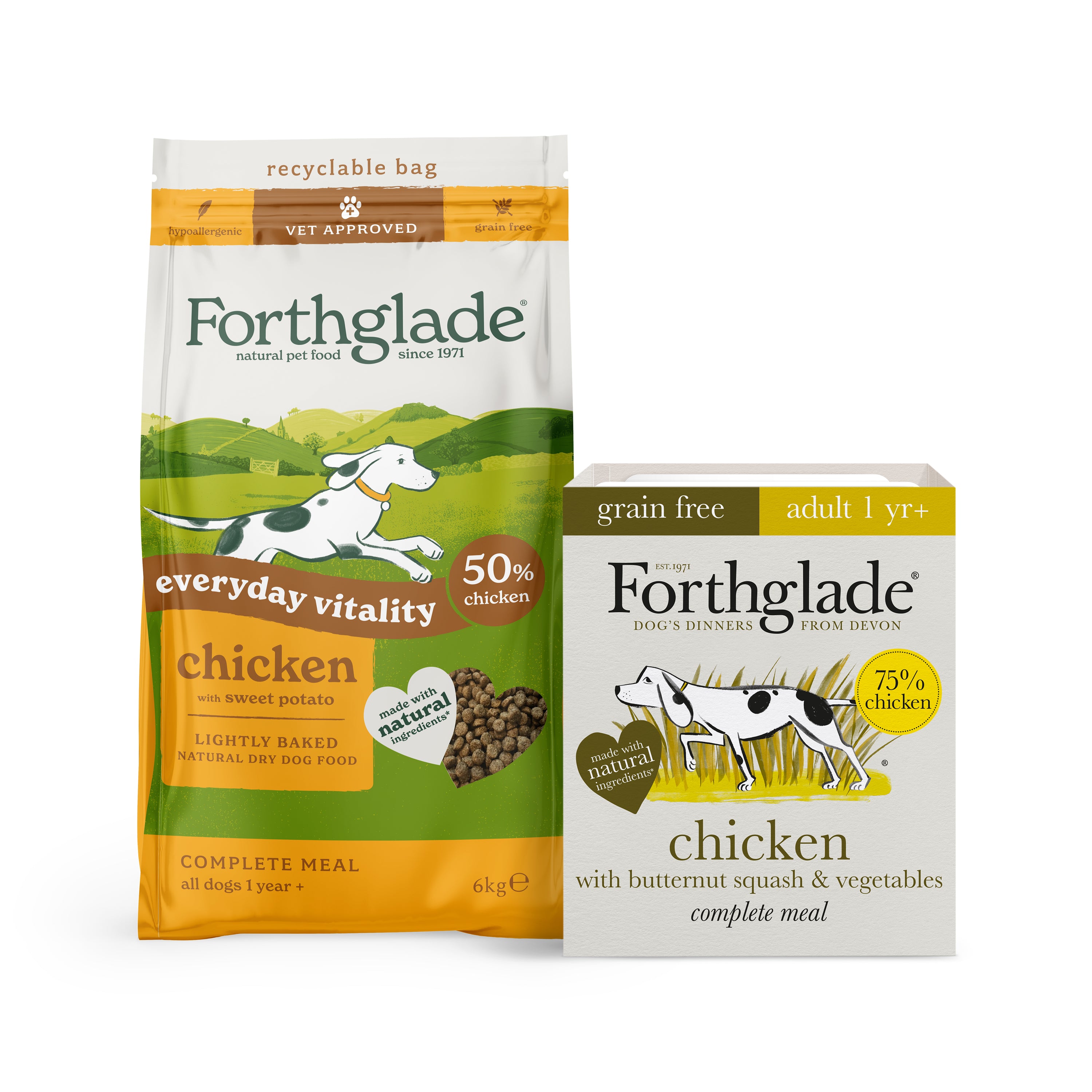 Grain Free Chicken Dog Food Mixed Bundle (1x6kg + 18x395g)