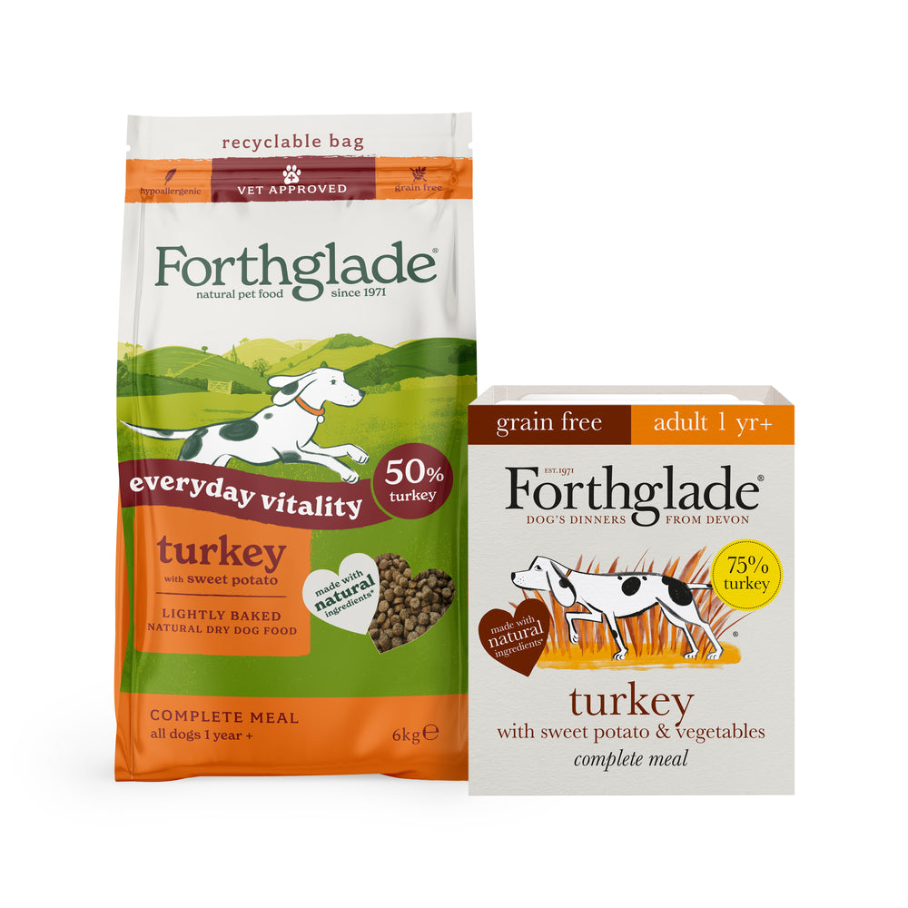 Grain Free Turkey Dog Food Mixed Bundle (1 x 6kg + 18 x 395g)
