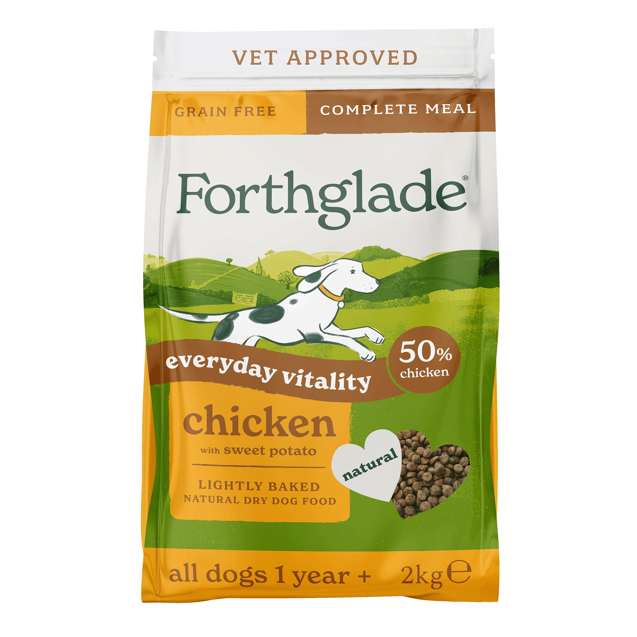 2kg Lightly Baked Chicken Dry Dog Food