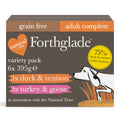 National Trust Turkey & Goose and Duck & Venison Natural Wet Dog Food - Variety Pack (6x395g)
