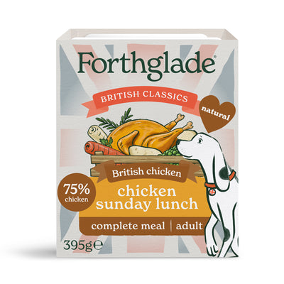 British Classics Chicken Sunday Lunch Natural Wet Dog Food - Single Tray