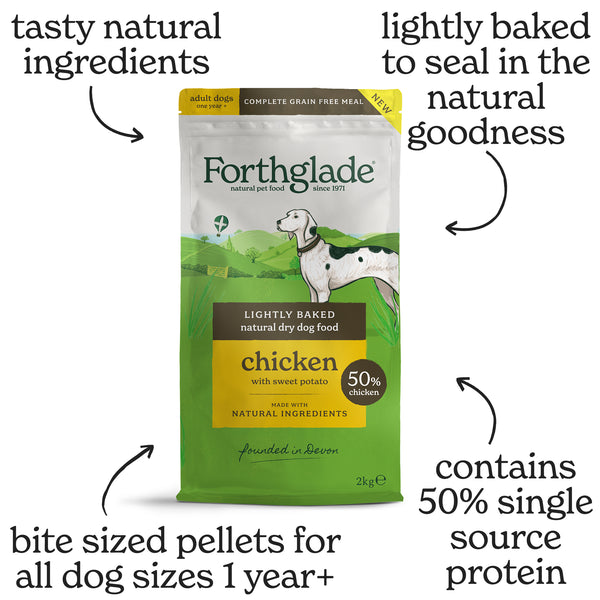 Chicken Lightly Baked Natural Dry Dog Food