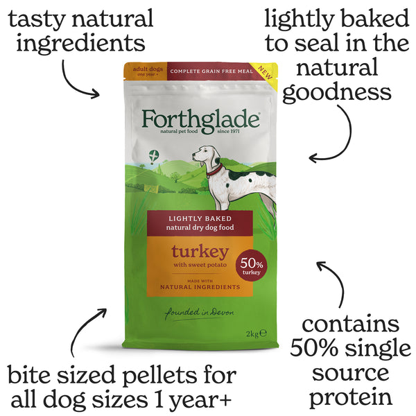 Turkey Lightly Baked Natural Dry Dog Food
