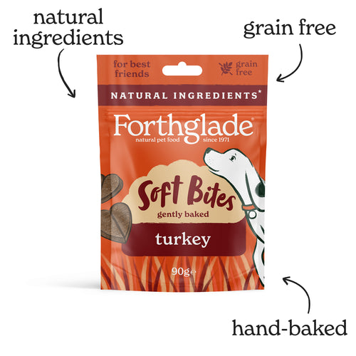 Natural Soft Bite Treats with Turkey (1 x 90g)