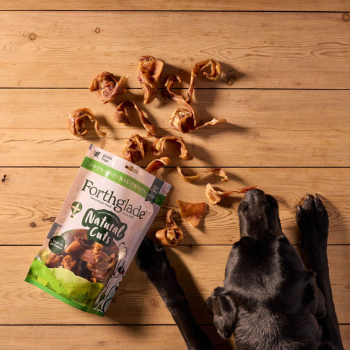 Natural Cuts Air Dried Pigs Ear Strips - Meaty Dog Treats