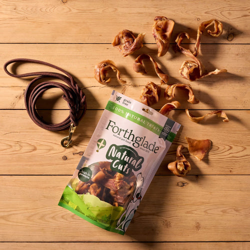 Natural Cuts Air Dried Pigs Ear Strips - Meaty Dog Treats
