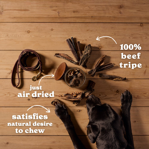 Natural Cuts Air Dried Beef Tripe - Meaty Dog Treats