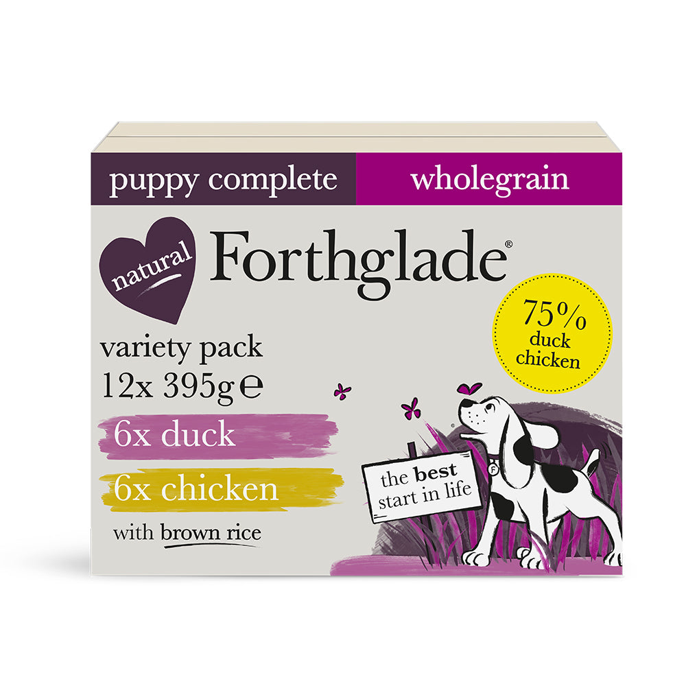 Puppy Duck & Chicken With Brown Rice Wet Dog Food Variety Pack