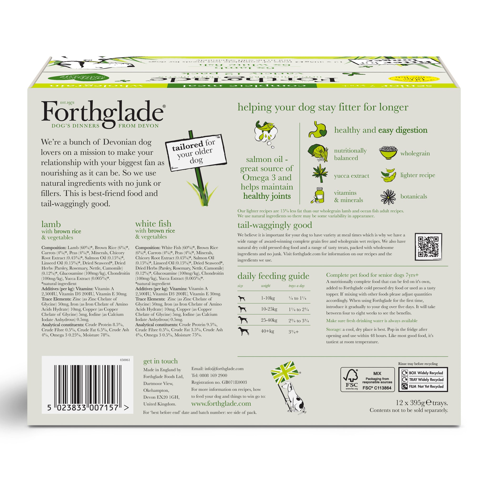 Lamb White Fish Senior Dog Wet Food Variety Pack Forthglade
