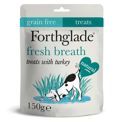 Grain Free Hand Baked Fresh Breath Dog Treats with Turkey (1 x 150g)