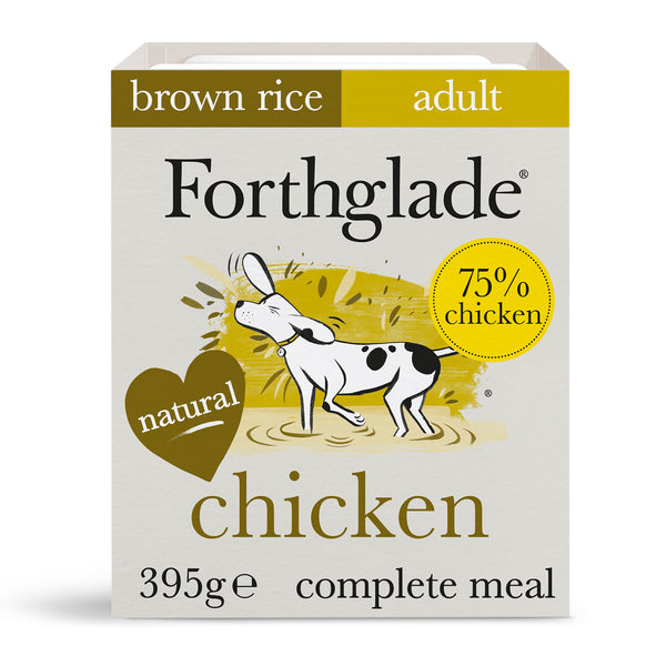 Chicken with brown rice & vegetables natural wet dog food (395g)