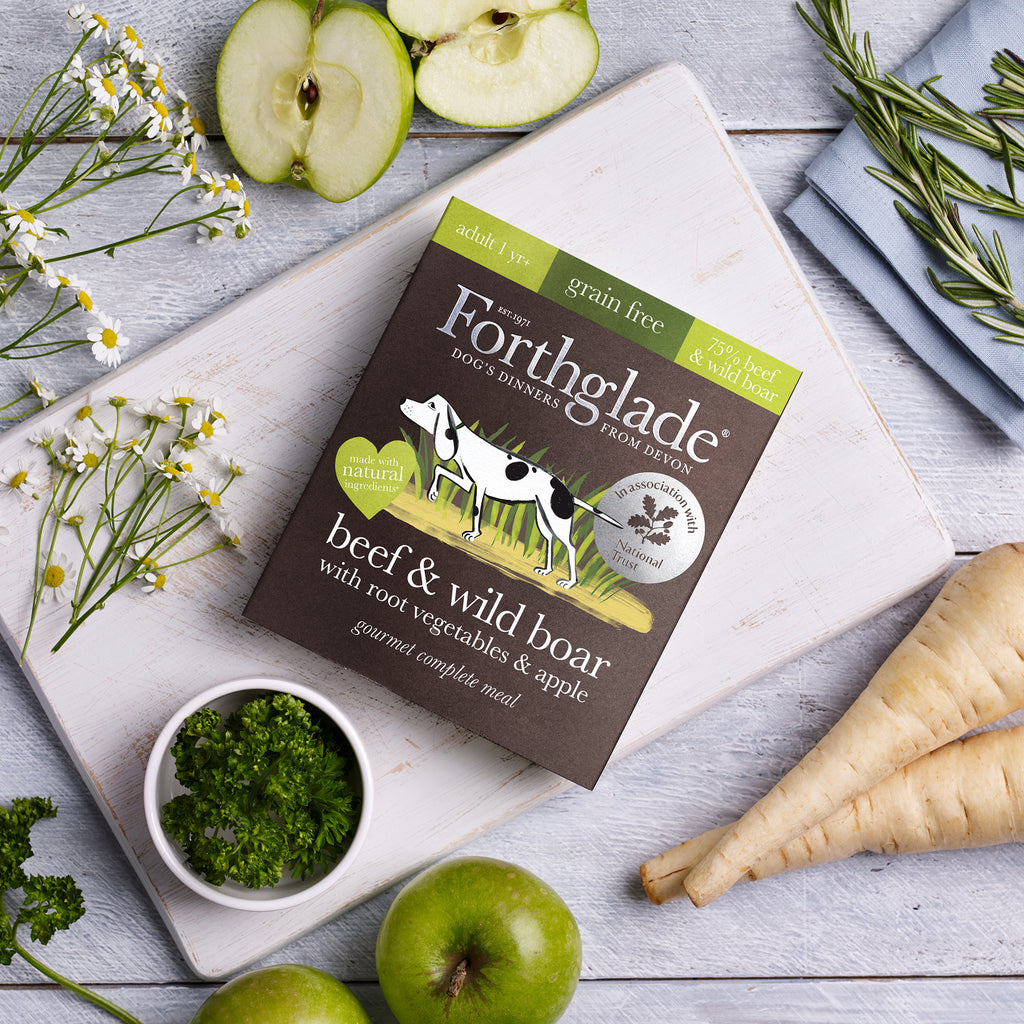 Forthglade Gourmet Beef & Wild Boar Natural Wet Dog Food