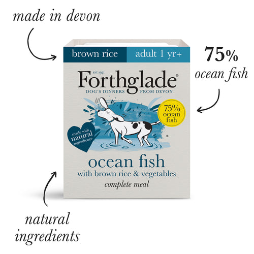 Adult Ocean Fish with Brown Rice & Vegetables Natural Wet Dog Food