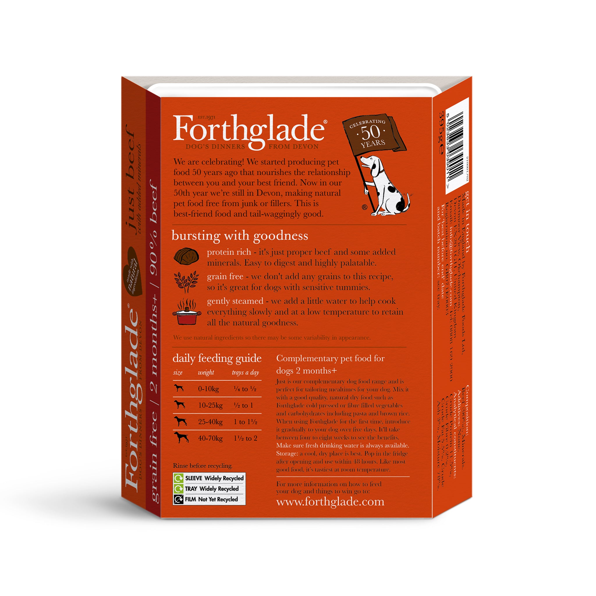 90 Chicken Lamb Beef Wet Dog Food Variety Pack Forthglade